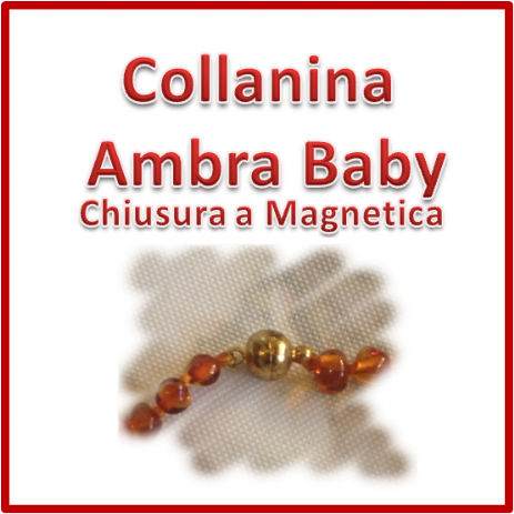 Collana Ambra Baby: chiusura a Magnetica