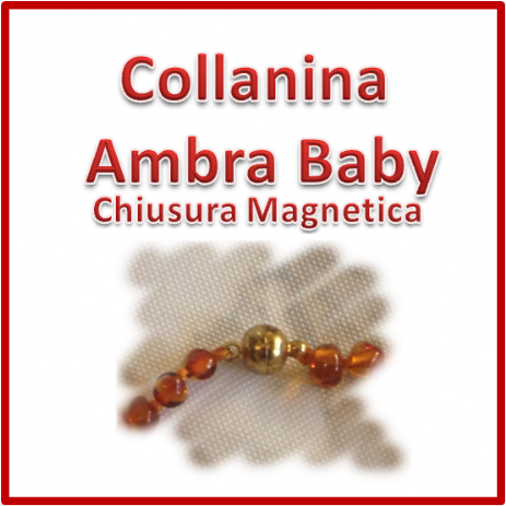 Collana Ambra Baby: chiusura a Magnetica
