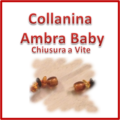 Collana Ambra Baby: chiusura a vite